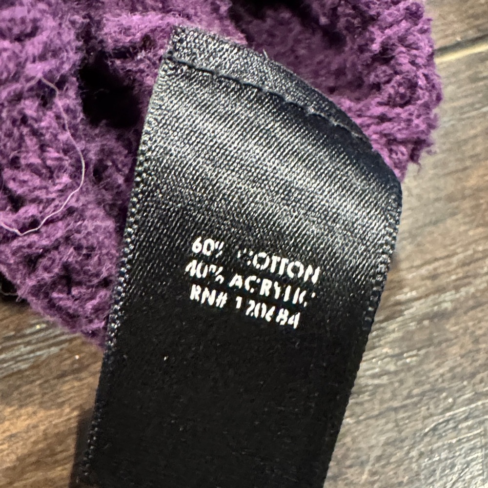 Torrid Women's Deep Purple V-Neck Sweater - Picture 6 of 6